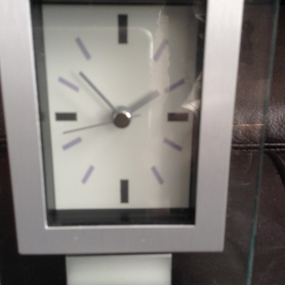 Mikasa tabletop clock -silver